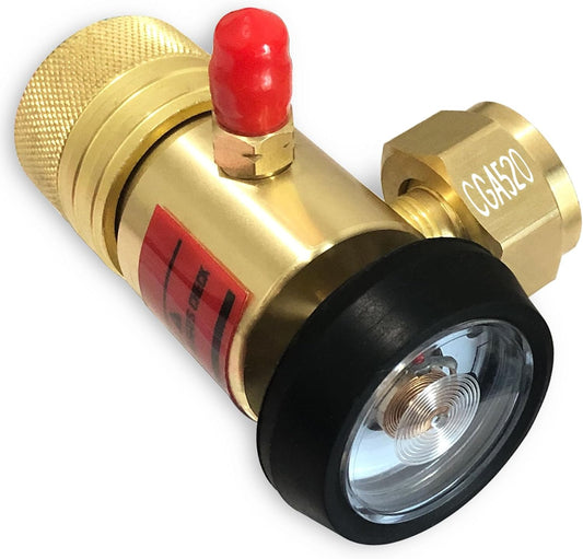 0386-0725 AR-B CGA520 Acetylene Regulator for B Tanks, for Turbo Torch regulator with Gauge, Use with TurboTorch Acetylene Kit, B Tank Torch Kit