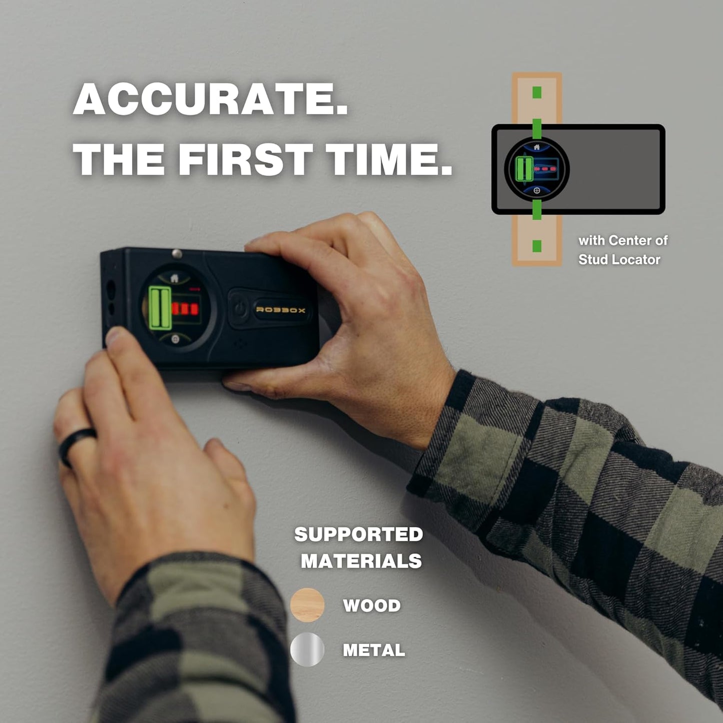 Sennses Pro Device | Dual-Laser Distance Meter | Two-Axis Smart Digital Level | Stud Finder | Precise Measurements w/Smart Features | Dust & Water Resistant IP54 | Robbox App for iOS & Android