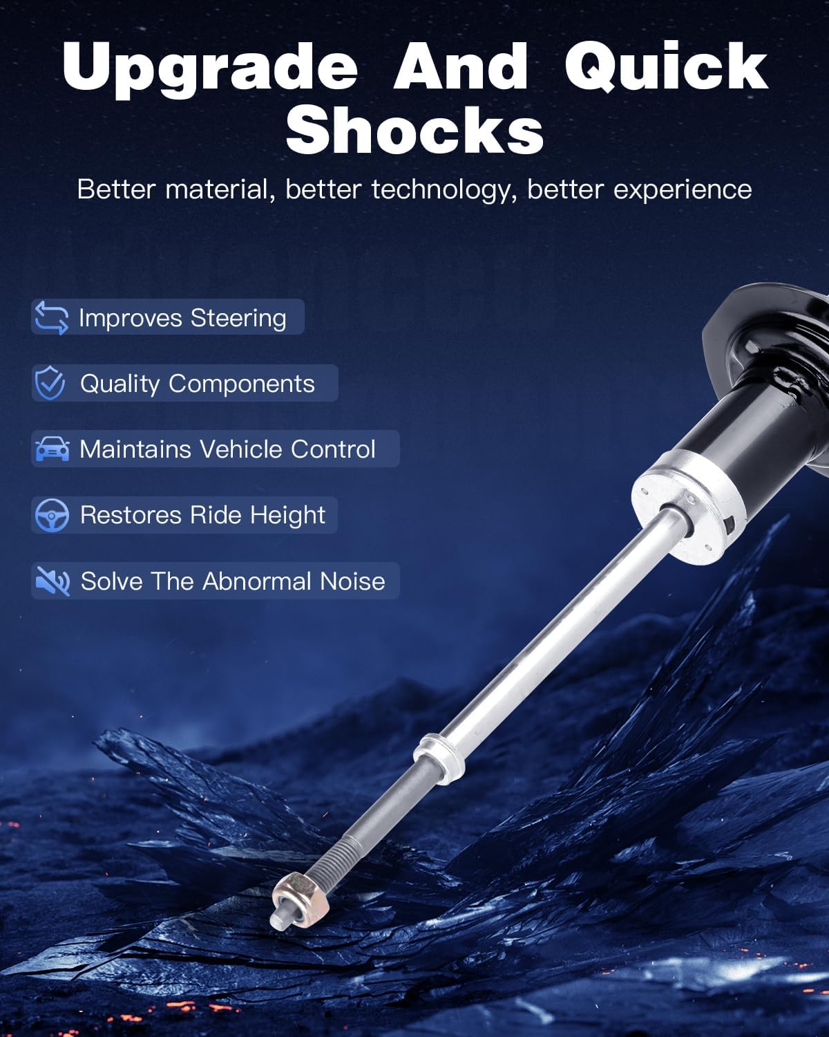 Set of 4 Shocks,ECCPP Shocks Absorbers fits 2002-2006 for Nissan Sentra Front Rear Auto Shocks with 333310 333311 341279