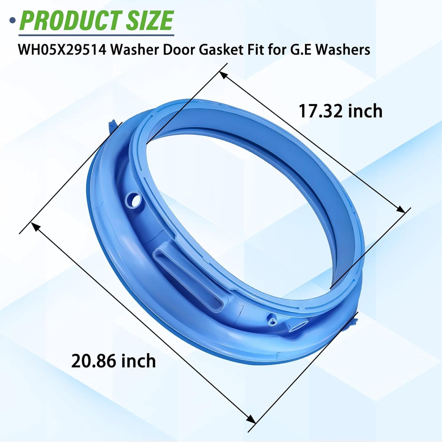 Washer Door Gasket Seal Fit for G.E Washers GFW650SSN0WW GFW650SPN2SN GFW850SPN0RS GFW650SPN0SN GFW650SPN1SN GFW650SPN3SN GFW650SPN4SN GFW650SSN1WW GFW650SSN2WW GFW650SSN3WW