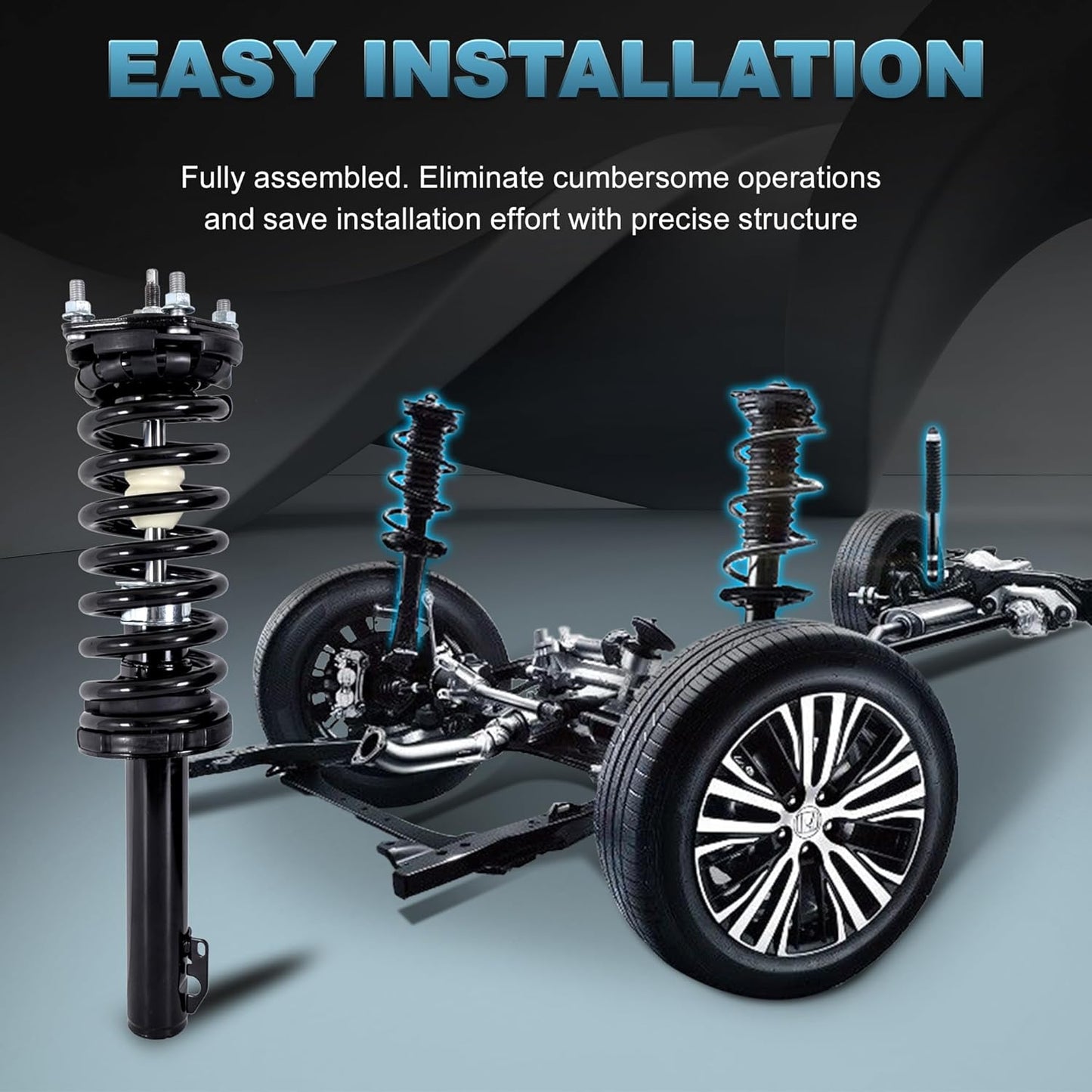 172281 Front Complete Struts Shock Absorbers Compatible with 2006-2011 Hyundai Azera /06-2010 Hyundai Sonata 2PCS