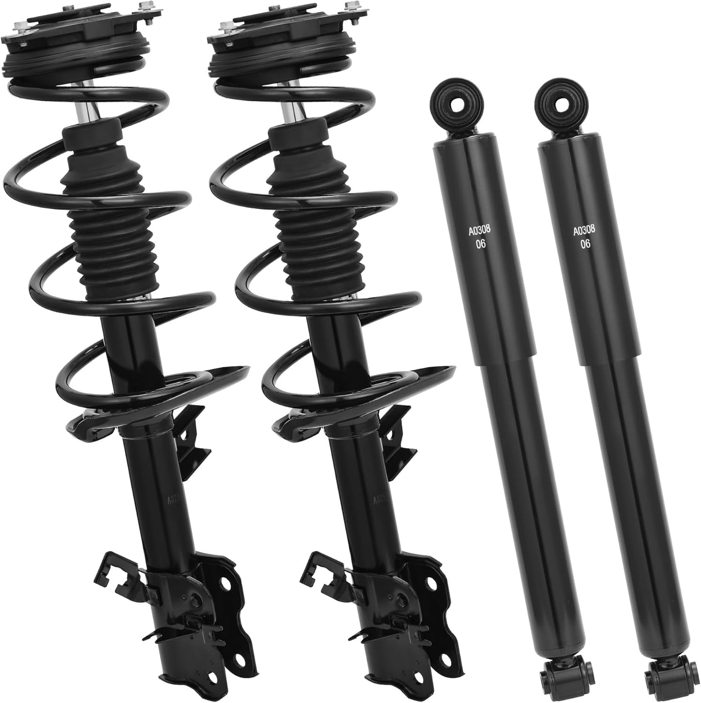 YITAMOTOR Front Complete strut Quick Struts Rear Shocks Assembly Compatible with 2014-2019 Sentra