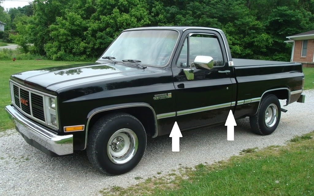 1973-1987 Chevy GMC Chrome Side Body Trim Molding C10, C20, C30, K10, K20, K30, V10, Suburban, Custom Deluxe, Silverado, Pickup Trucks - 2.25" Wide (Full Roll - 320")