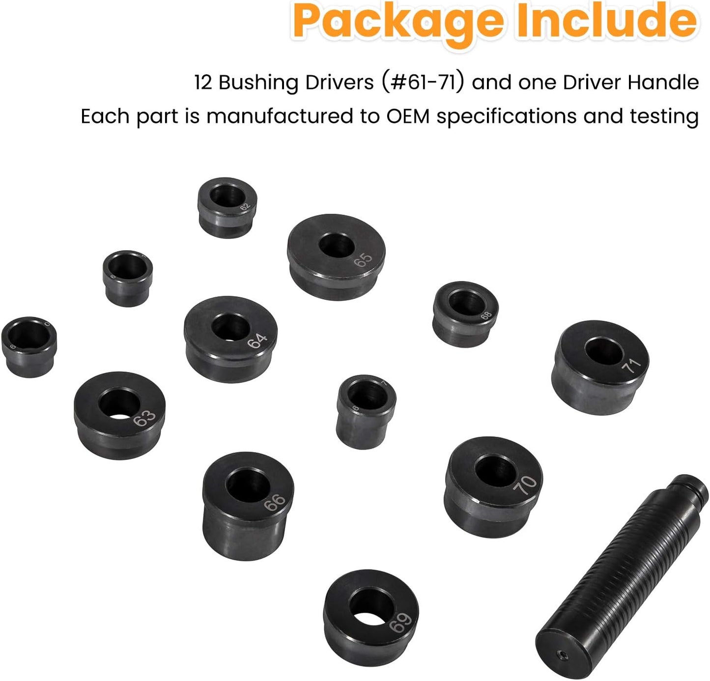 T-0220-700R4 Master Bushing Driver Set For GM 700-R4 4L60 4l60E 4L65E Transmissions Bushing Bearing Seal Installer Remover Tool Kit (13 PCS)