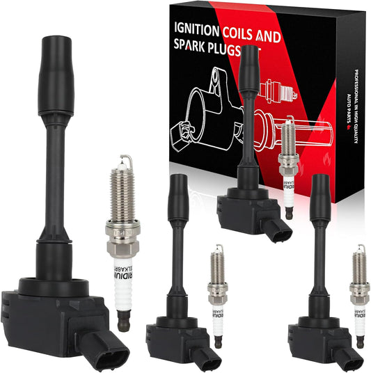 ASAPE 4PCS Ignition Coil Pack UF849 and 4PCS Iridium Spark Plugs Fit for 2019 for Toyota RAV4 2018-2020 for Toyota Camry 2020-2021 for Toyota Highlander