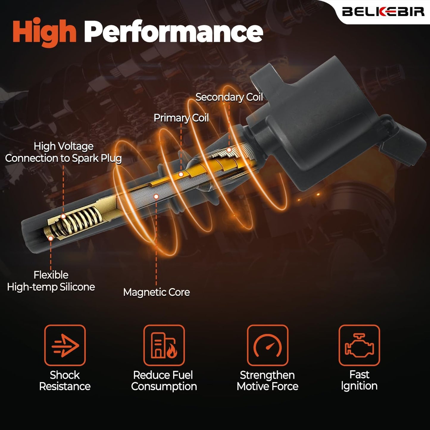 Set of 8 Ignition Coil Pack & Iridium Spark Plugs Compatible with V8 5.4L 4.6L Ford Expedition F150 F250 F350 Explorer Excursion E150 E250 E350 Crown Victoria Mustang Lincoln Replace DG508 FD503 SP479