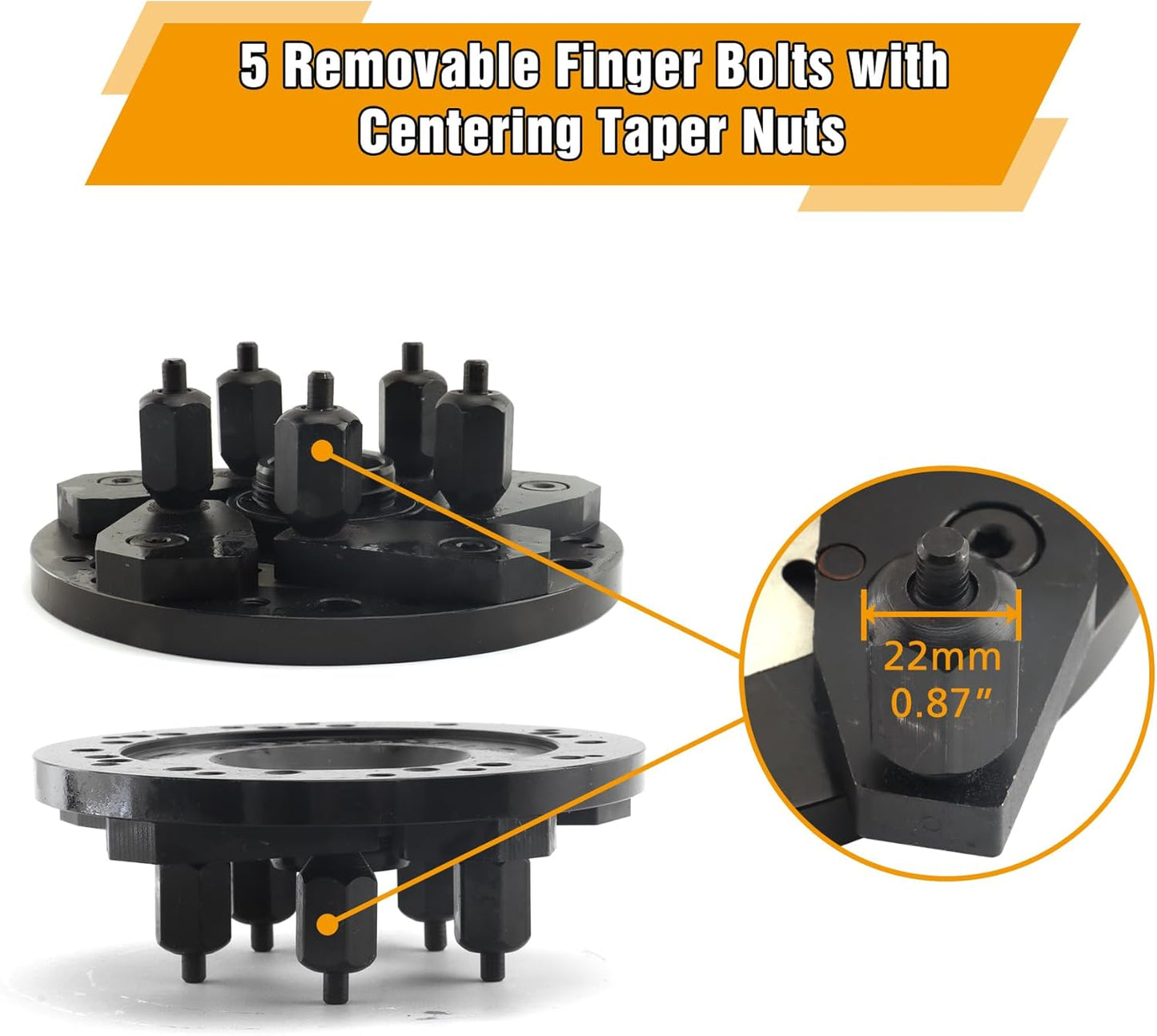 Universal Wheel Balancer Adaptor Fixture Plate, Tire Balancing Machine Clamp, for 36/38/40mm Shaft