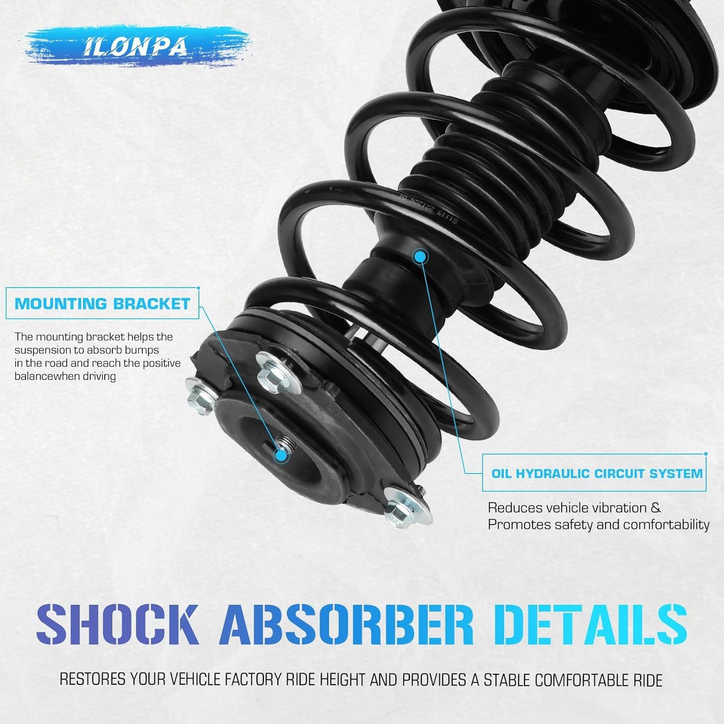 172948 172947 Front Strut Shock w/Coil Springs for 2014-2016 Nissan Sentra, 2017-2019 Sentra ONLY 1.8L (S, SL, SR, SV) - [Exc. SR Turbo/Nismo Models], 2015 2018 Struts Shocks Absorbers Assembly