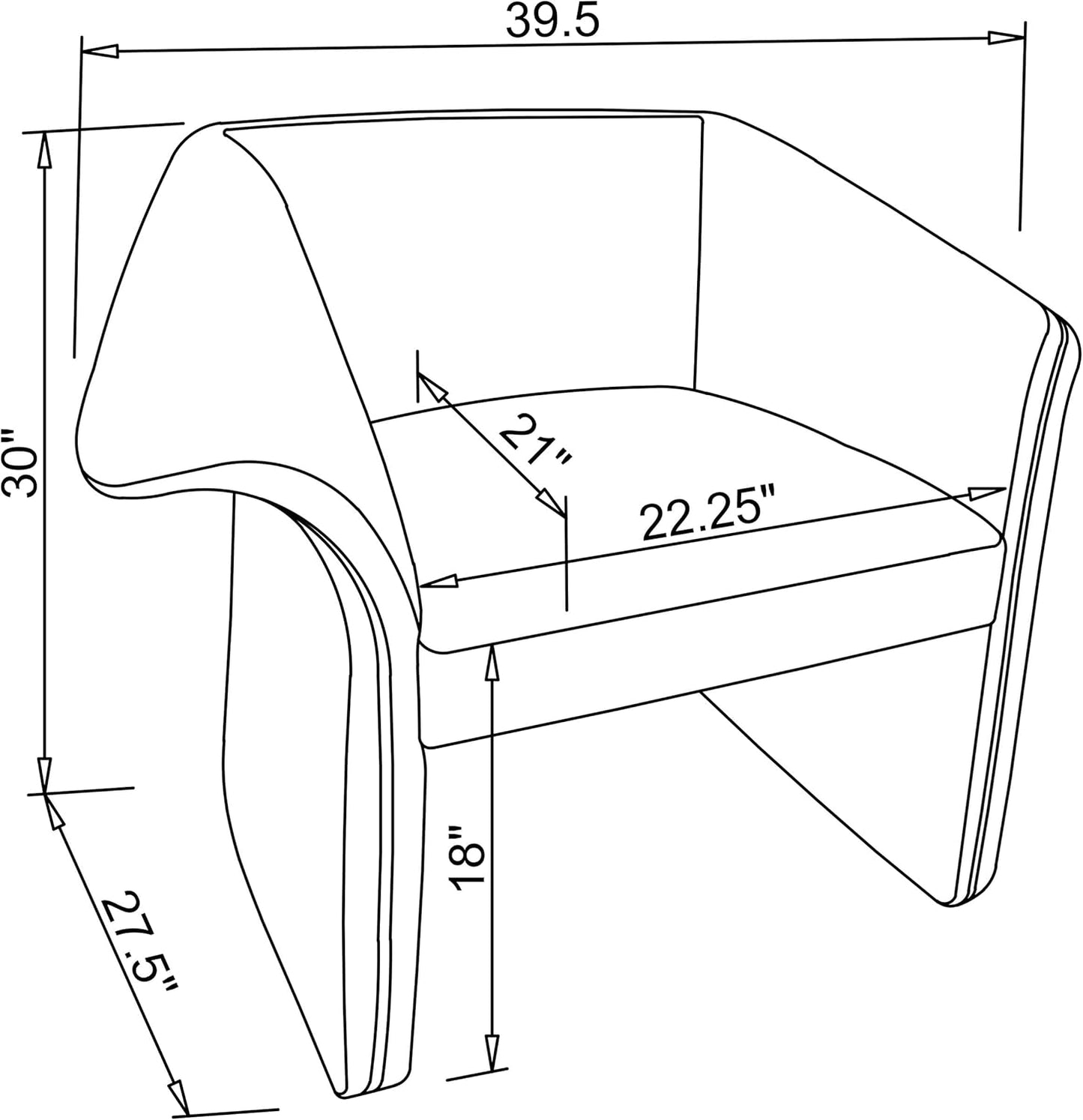 Coaster Home Furnishings - Ramsey - Wood and Fabric - Upholstered Accent Chair with Curled Arms, Boxed-Edge Seat Cushion and Low Back - Living Room - Honey - 907523
