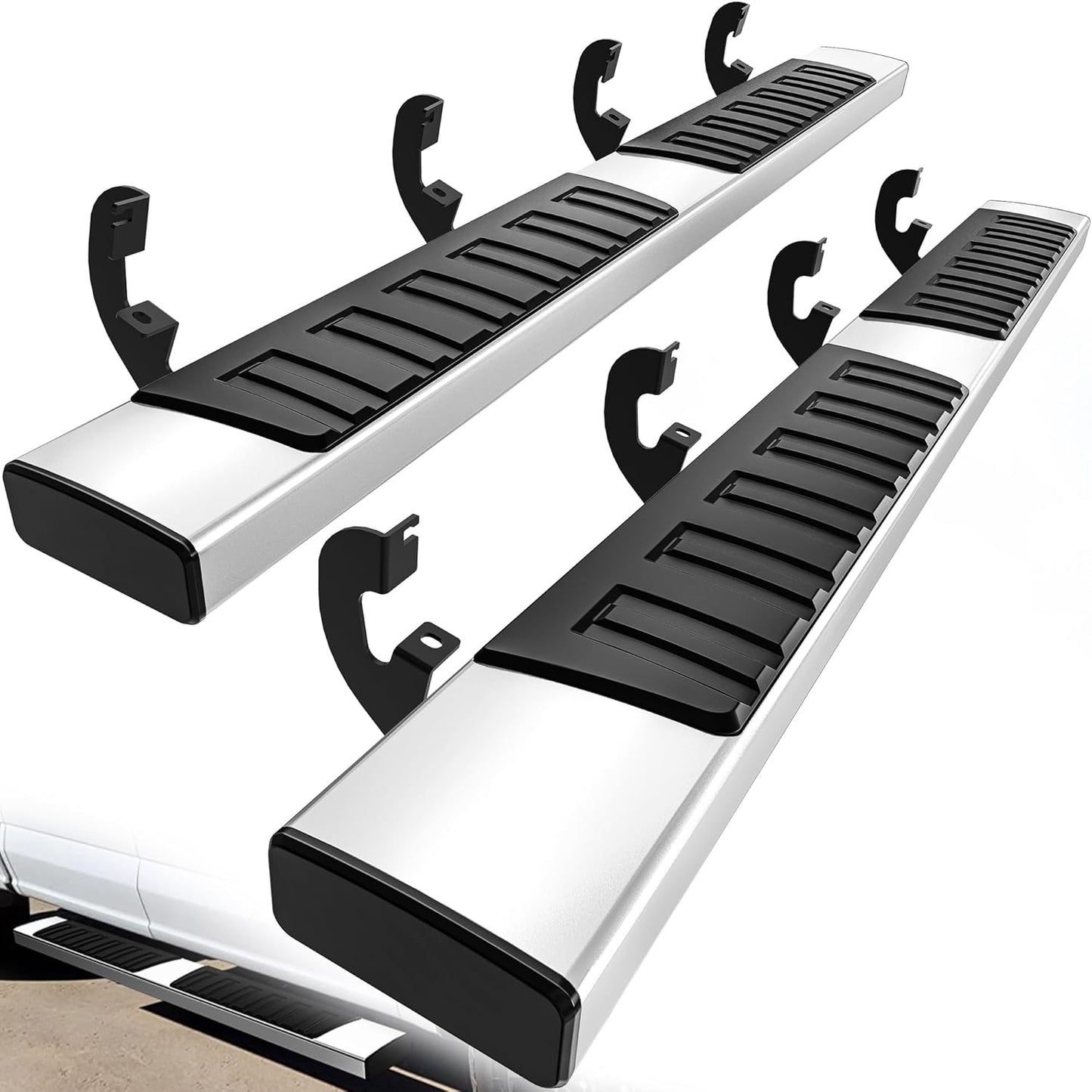 YITAMOTOR 6.5 Inches Running Boards Compatible with 2019-2025 Chevy Silverado/GMC Sierra 1500 Crew Cab, 2020-2025 2500HD 3500HD, Running Boards for Silverado Crew Cab, Side Step Bars Stainless Steel