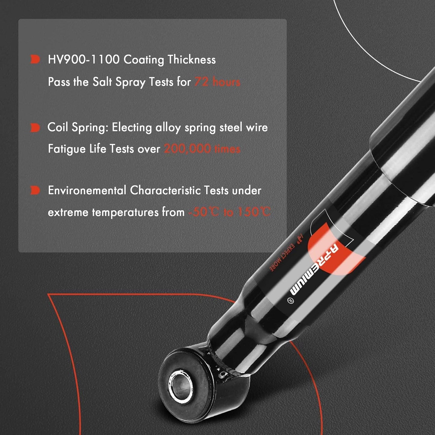 A-Premium Front Shock Absorber Struts Compatible with Dodge Ram 1500 1994-2001, 2500 1994-2002, 3500 1994-2002 -[RWD]