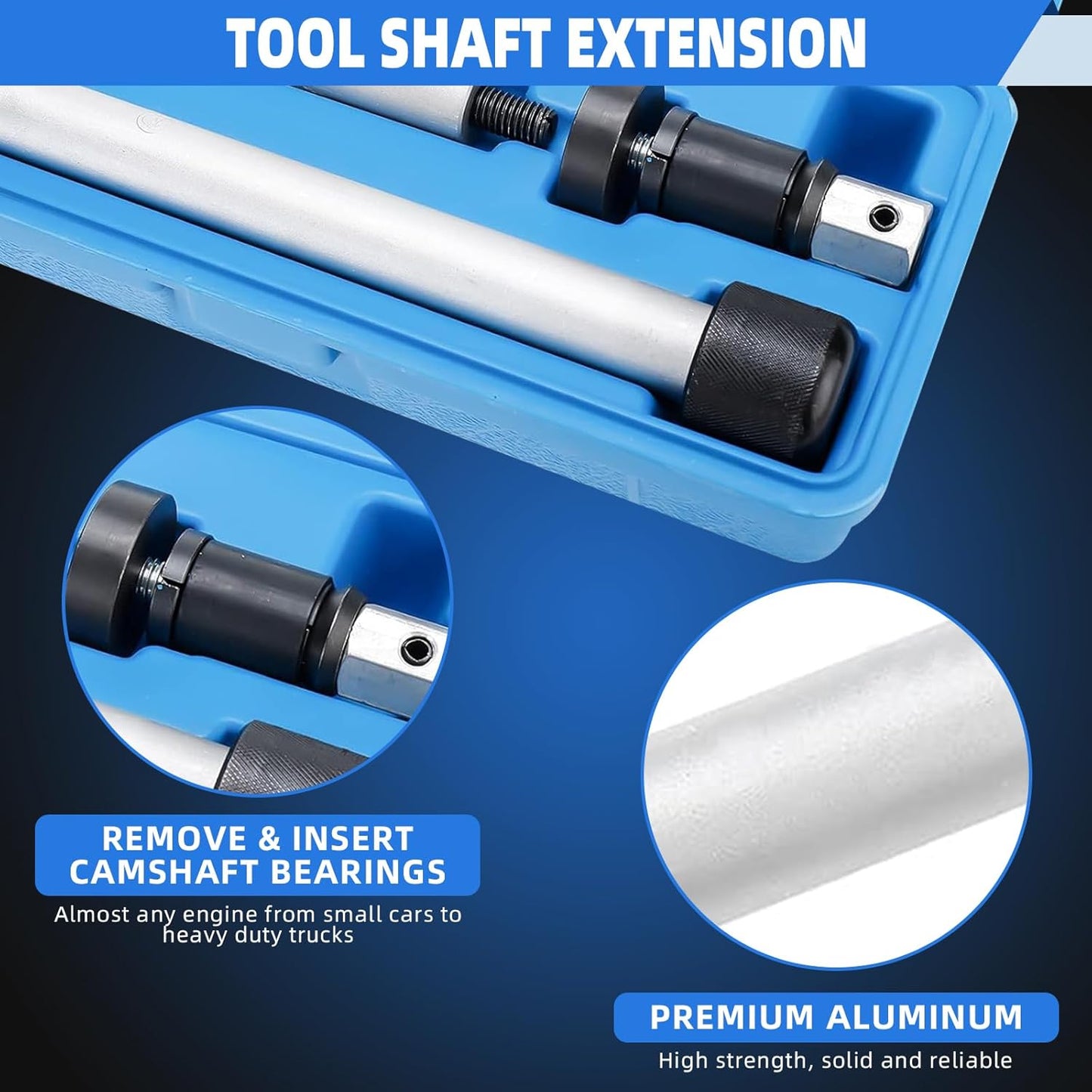8MILELAKE Universal Camshaft Bearing Tool Installation Removal with Case