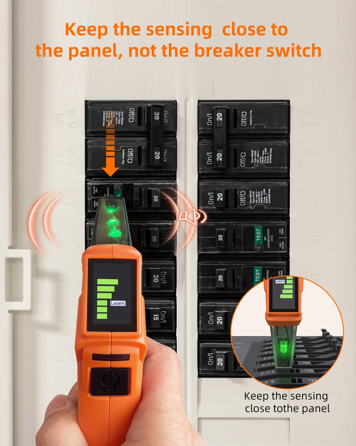 Circuit Breaker Finder & GFCI Outlet Tester with Digital LCD Display, 90-135V Electrical Circuit Tracer Tool for Electricians/DIY – Lightweight (Includes Batteries & Carrying Case)