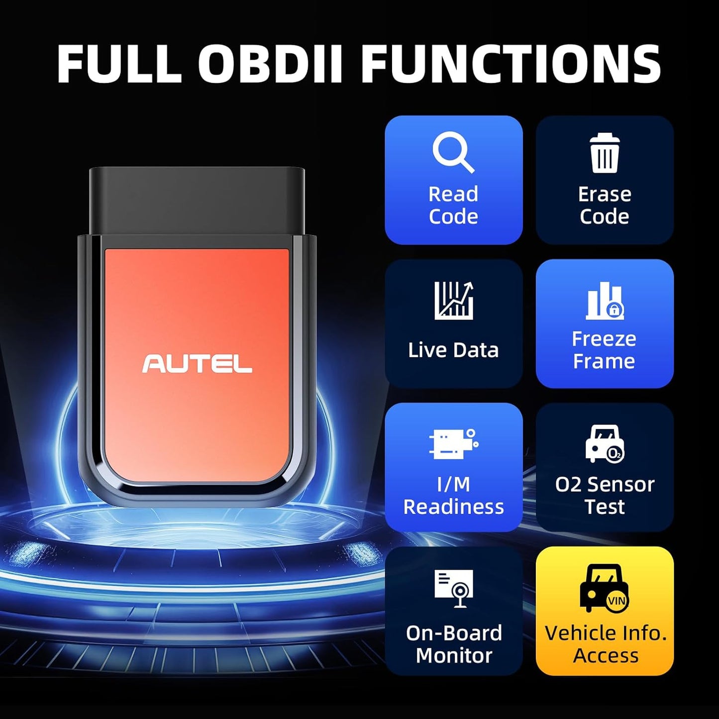 Autel AP2500/AP2500E OBD2 Scanner Bluetooth Code Reader, Upgraded of AP200, OBDII Scanner All-System Diagnostic Tool, CAN FD, 5 Hot Resets, AutoVIN, Check Engine Light, Car Code Reader for Android/iOS