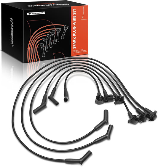 A-Premium Ignition Spark Plug Wires Set of 6 Compatible with Ford Mustang 1999-2000 V6 3.8L