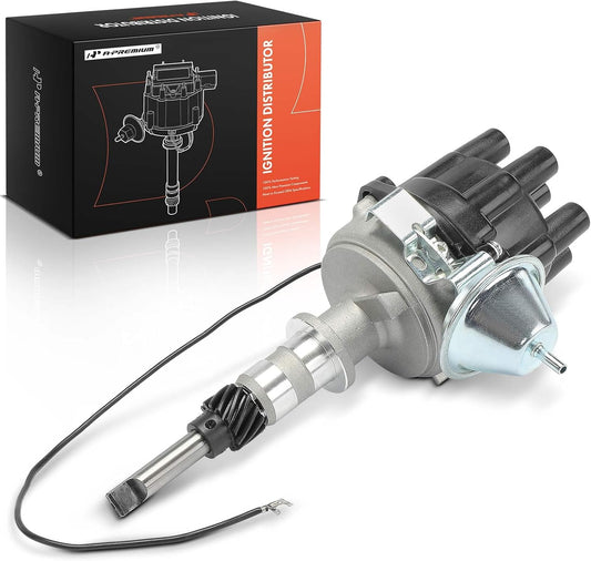 A-Premium Ignition Distributor with Cap and Rotor Compatible with Chevrolet Malibu, Impala, Camaro, Suburban, Chevelle, Blazer, Caprice & GMC & Buick & Checker & Oldsmobile & Pontiac & Studebaker