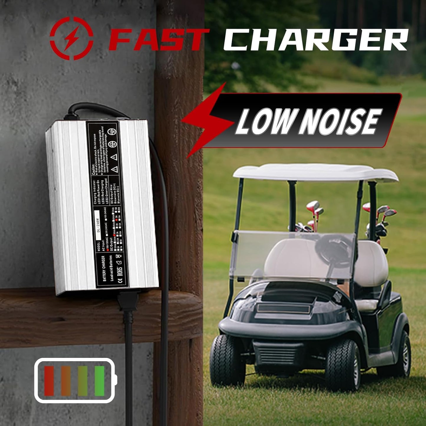 36V 5A with D Plug Volt Battery Charger Replacement for EZGO Txt Medalist Golf Cart