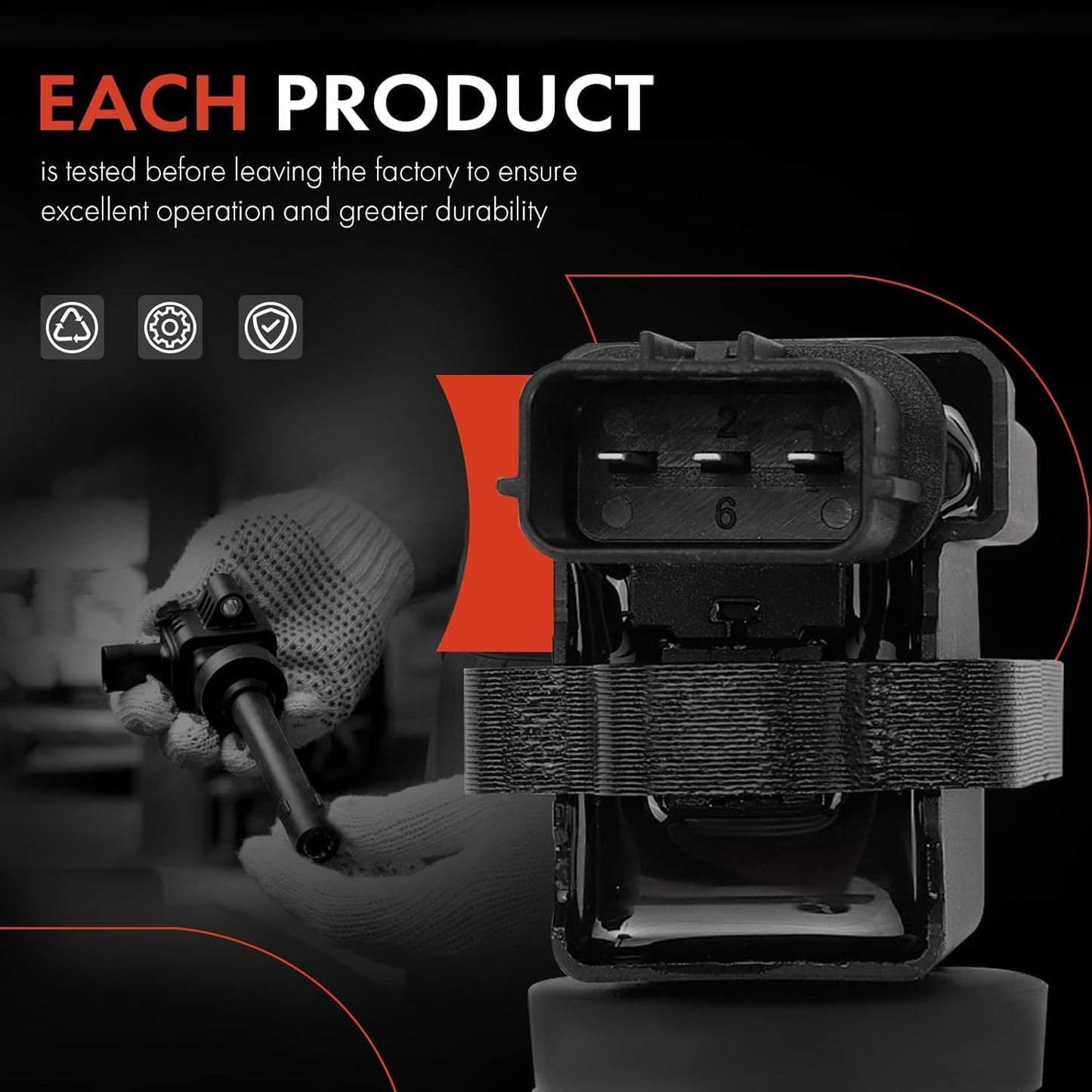 A-Premium Engine Ignition Coil Pack Compatible with Chevrolet Tracker 1999-2004 & Suzuki Aerio, Esteem, Vitara, Grand Vitara, Sidekick, XL-7, Replace# 3341077E20, UF-237, 4-PC Set