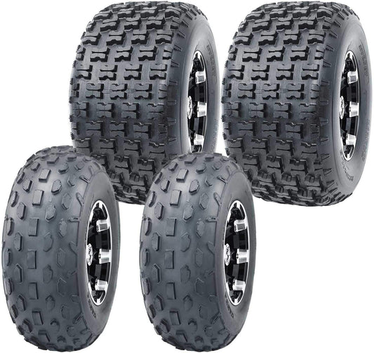 WANDA Set 4 ATV Tires 19X7-8 & 20X10-9 fit 09-17 Polaris Ranger RZR 170