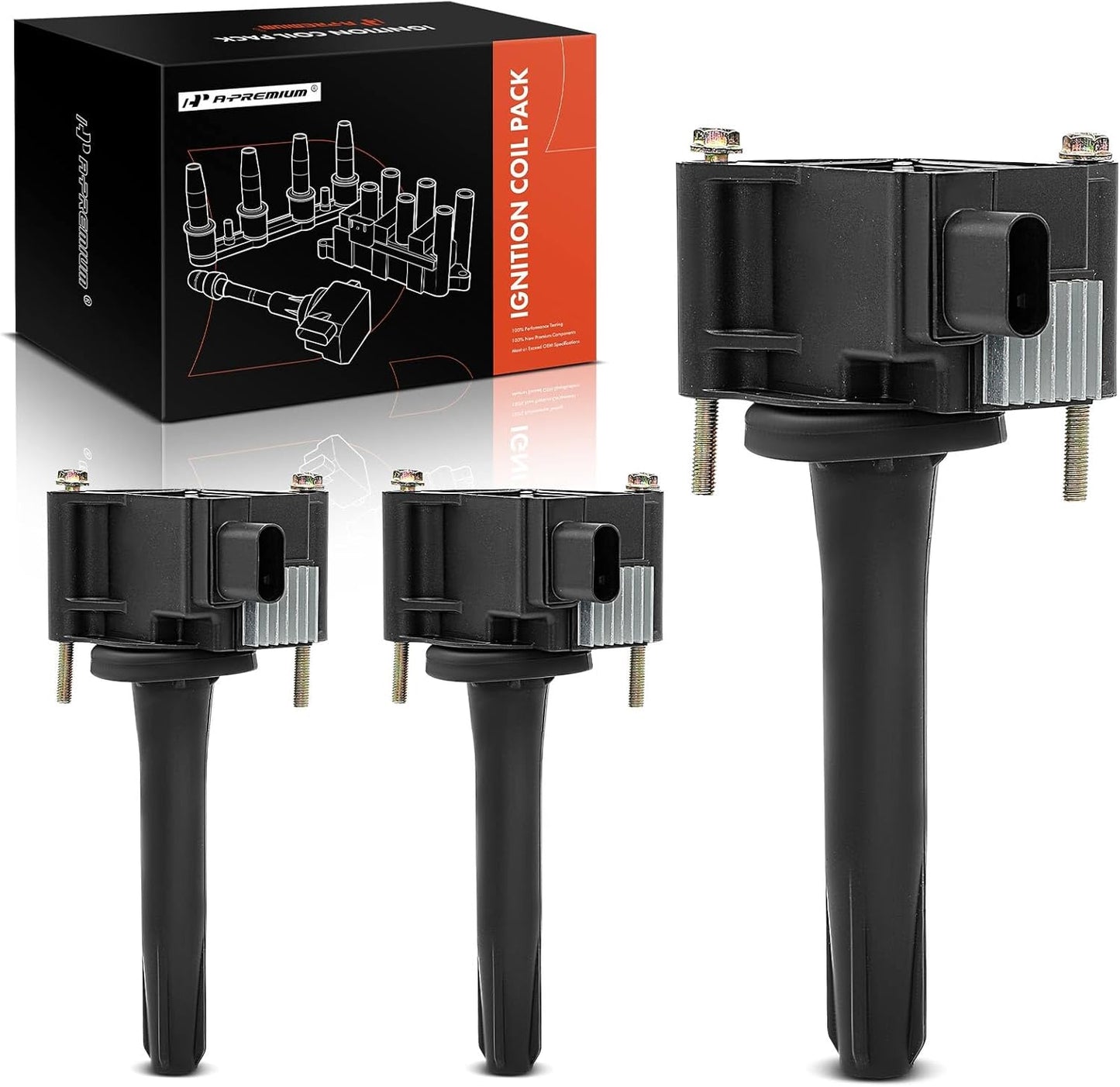 A-Premium Engine Ignition Coil Pack Compatible with Buick Encore GX 2020-2024 & Chevrolet Trailblazer 2021-2024, 1.3L, 3-PC Set