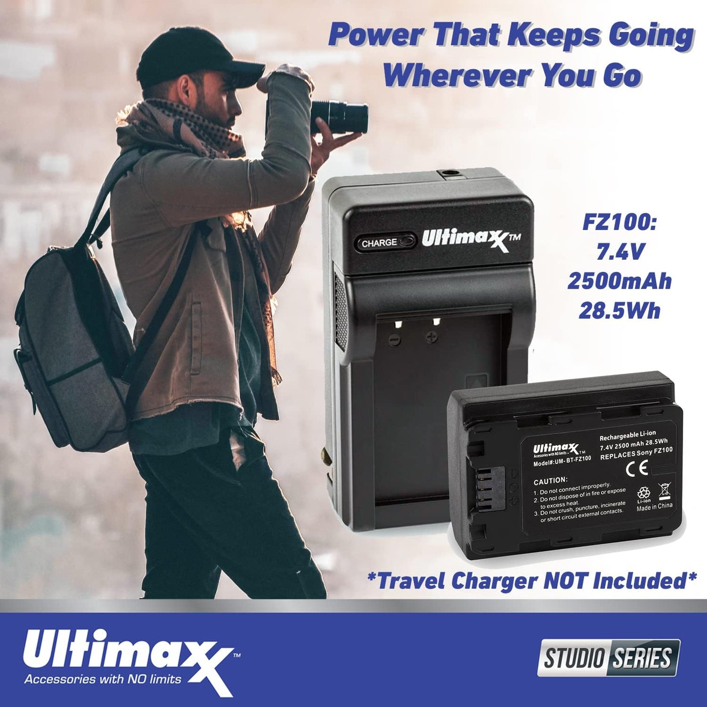 Ultimaxx Starter FX30 Digital Cinema Camera Bundle (Body Only) - Includes: 2X 64GB Ultra Memory Cards, V-Shaped Bracket, Replacement Battery, Water-Resistant Sling Backpack & More (21pc Bundle)