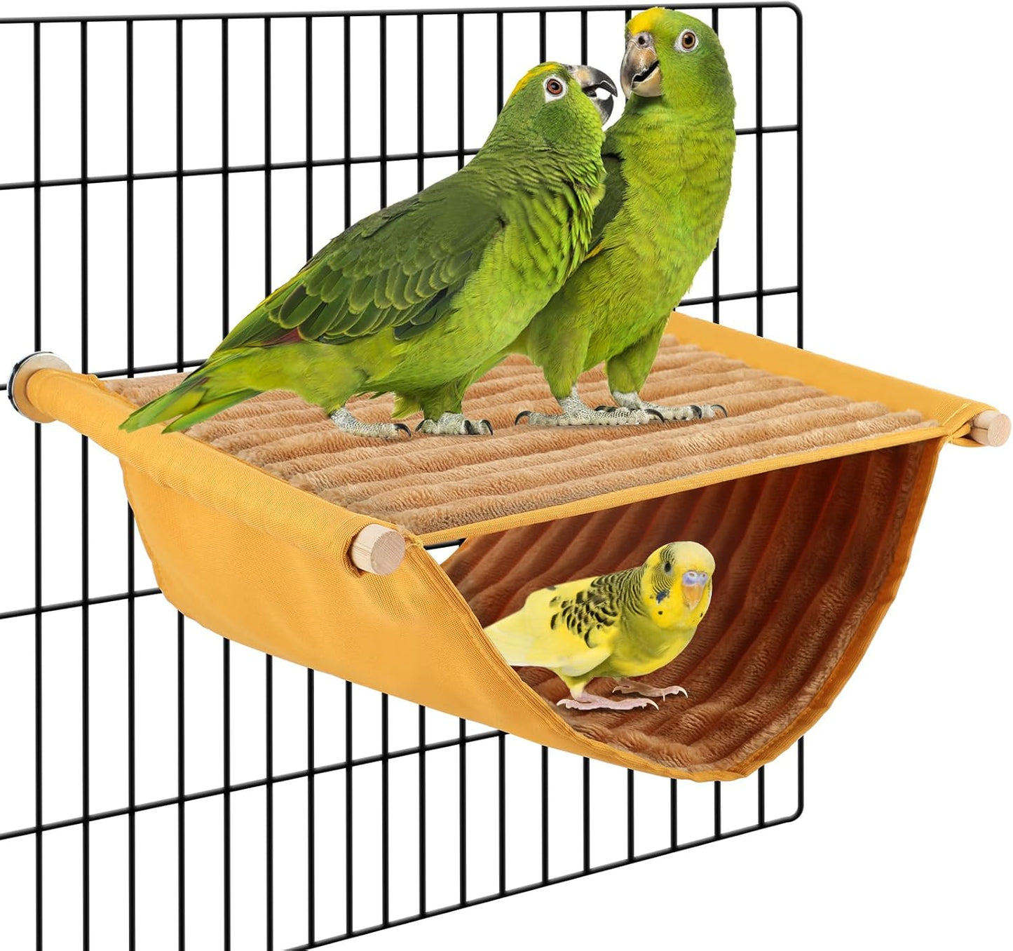 BWOGUE Winter Warm Bird Nest Bed Hanging Hammock Snuggle Hut Parrot House Tent Toy Bird Cage Perch for Parakeet Budgies Cockatiels Lovebird Cockatoo Finch Hamster Chinchilla Guinea Pig(Medium, Grey)