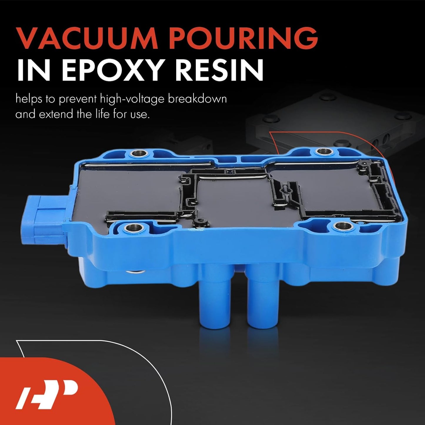 A-Premium (Blue) Engine Ignition Coil Pack Compatible with Chevrolet Silverado 1500, Equinox, Malibu, Impala, Express 1500, Monte Carlo & GMC Sierra 1500 & Buick Lucerne & Saturn Aura & Pontiac G6