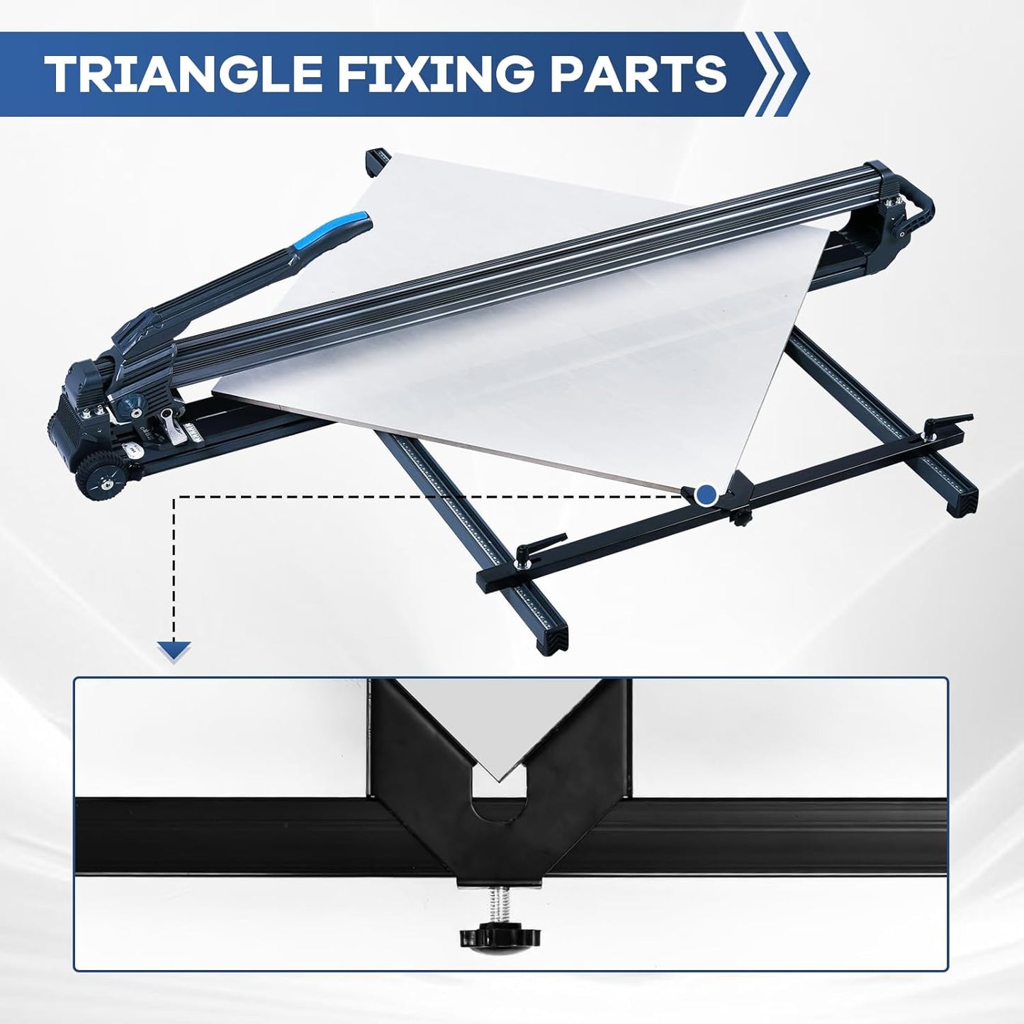 "YJINGRUI Manual Tile Cutter 48 inch, Tile Cutting Machine, Large Porcelain Tile Tools with Transport Handle and Wheels"