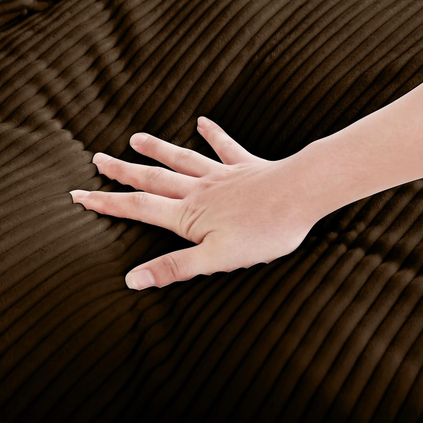 Brown Oversized Accent Chair, 51" W Corduroy Single Sofa Comfy Upholstered Armchair Extra Deep Seat,Lounge Chair for Living Room Bedroom Office Apartment