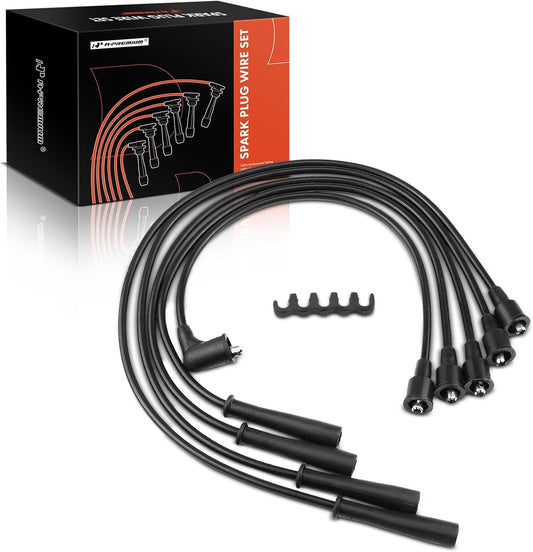 A-Premium Ignition Spark Plug Wires Set of 5 Compatible with Isuzu Amigo 1989-1990, Impulse 1988-1989, Pickup 1986-1995, Trooper & Mazda 618 808 GLC Mizer Triumph TR7