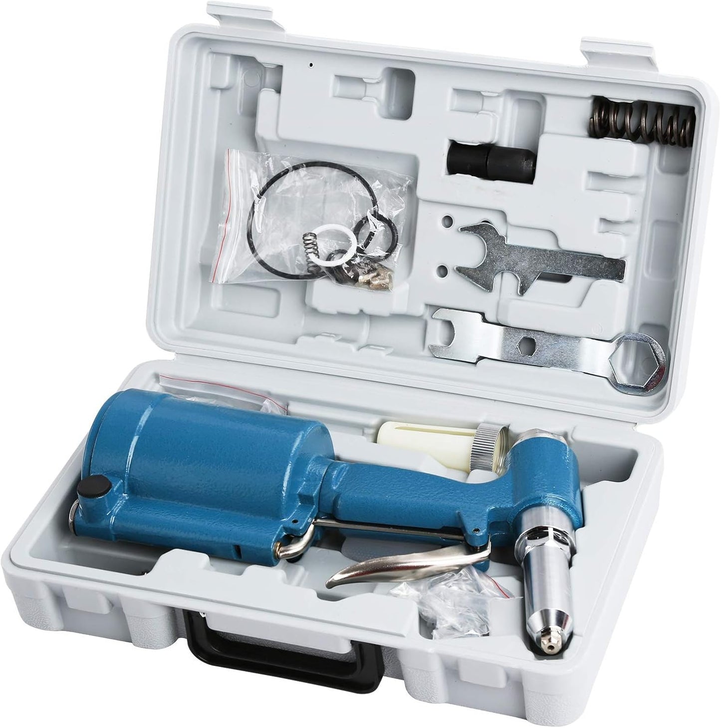 WINTOOLS Pneumatic Air Hydraulic Pop Rivet Gun Riveter Riveting Tool w/Case