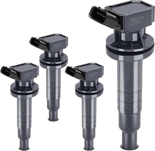 YHTAUTO Set of 4 Ignition Coil Packs Replacement for Toyota Corolla 2000-2008, Matrix 2003-2008, Celica Mr2 Spyder Pontiac Vibe Chevrolet Prizm L4 1.8L, Replace 6731306