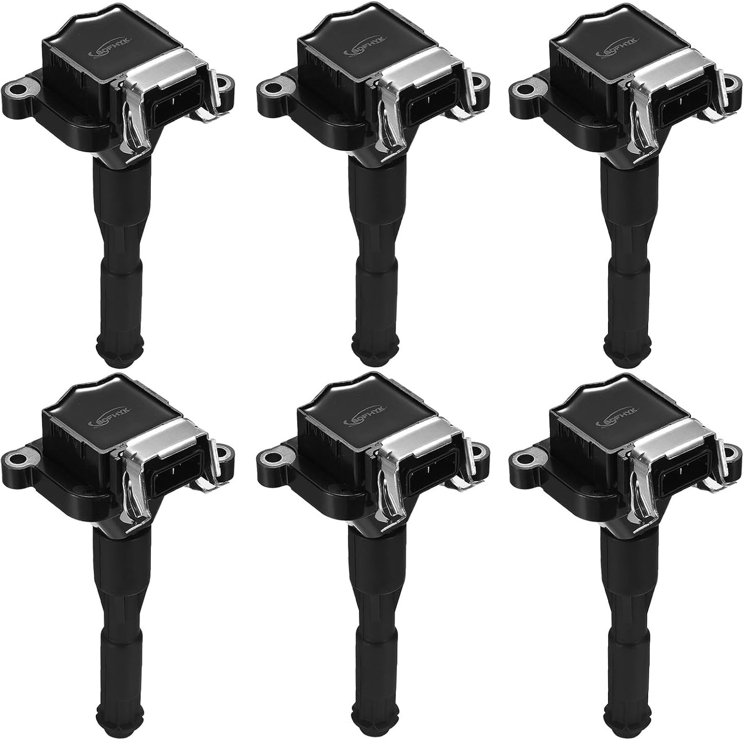 BDFHYK Ignition Coil Pack and Double Iridium Platinum Spark Plugs Compatible with BMW 328i xDrive 528i X3 525i 530i 325i 325xi 330i 330xi X3 Z4 X5 3.0L 2.5L L6 0221504470 12120032137 UF592, Sets of 6
