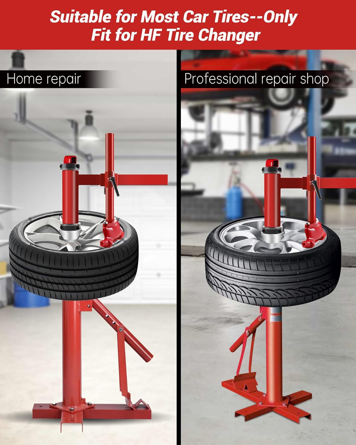 Bearing Manual Tire Changer Duck Head Adapter Kit with Silver Cone with Duck Head Tire Changer Compatible with Most Car Tires, Only Fit for HF Tire Changer