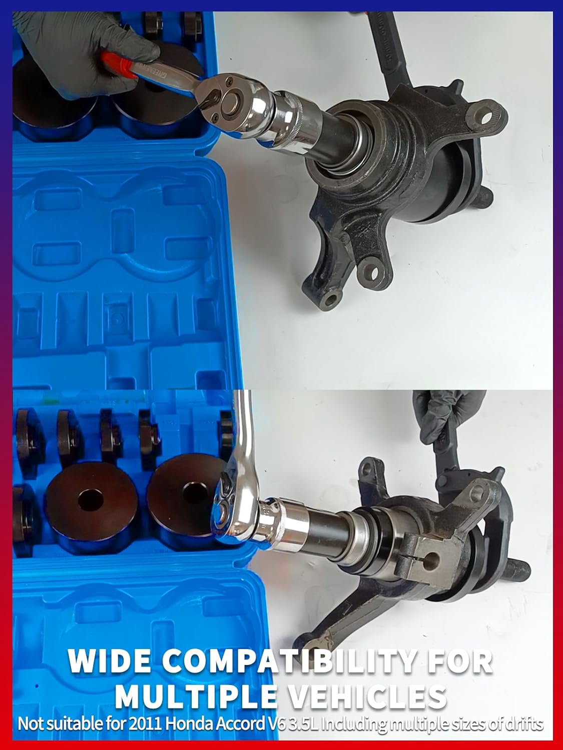 Wheel Bearing Removal Kit 19PCS Front Wheel Drive Bearing Removal Installation Service Tool