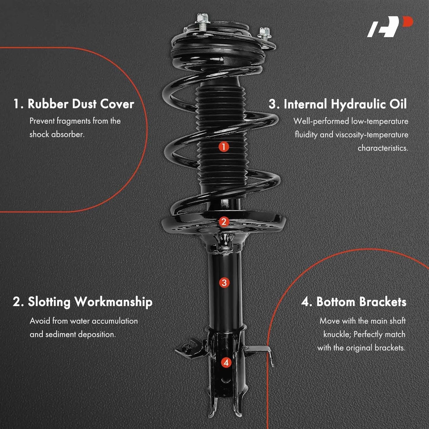 A-Premium Front Complete Strut & Coil Spring Assembly Compatible with Subaru Impreza 2017 2018 2019, 2-PC Set