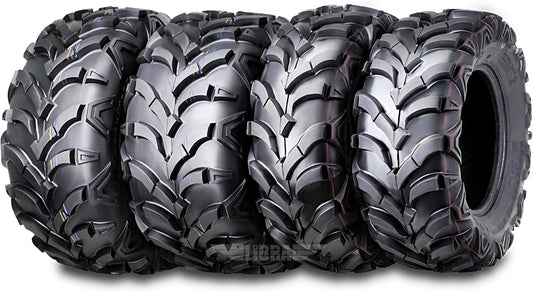 WANDA Set 4 ATV tires 24x8-12 & 24x11-10 00-02 Polaris Magnum 325 Xpedition 325