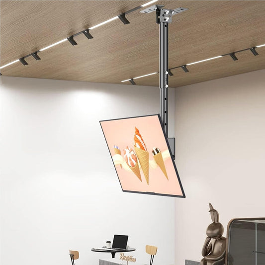 360 Deg Rotation Tilt Swivel TV Mount, Ceiling TV Mount, Fits 26-60 Inch TVs, VESA Max 400x400mm, Load 50Kg/110Lbs(4M)