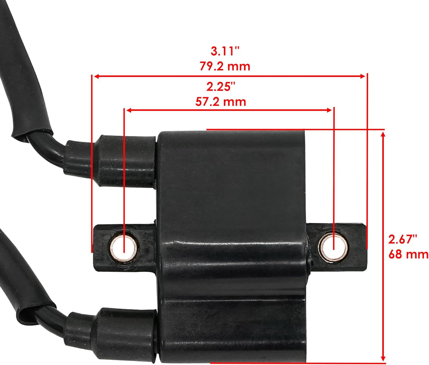 Caltric Ignition Coil Compatible with Polaris 600 Xc Sp Edge 2000-2005 Double Line