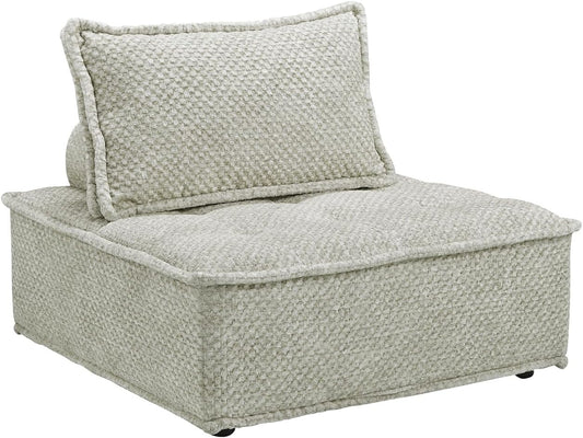 Signature Design by Ashley Bales Low Profile Floor Seating Accent Chair, Gray