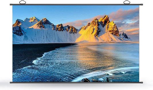 Wall-Mounted Portable Projection Screen, HD Manual Roll-Up for Movies, Conferences, Home Theater(100inch 4:3)