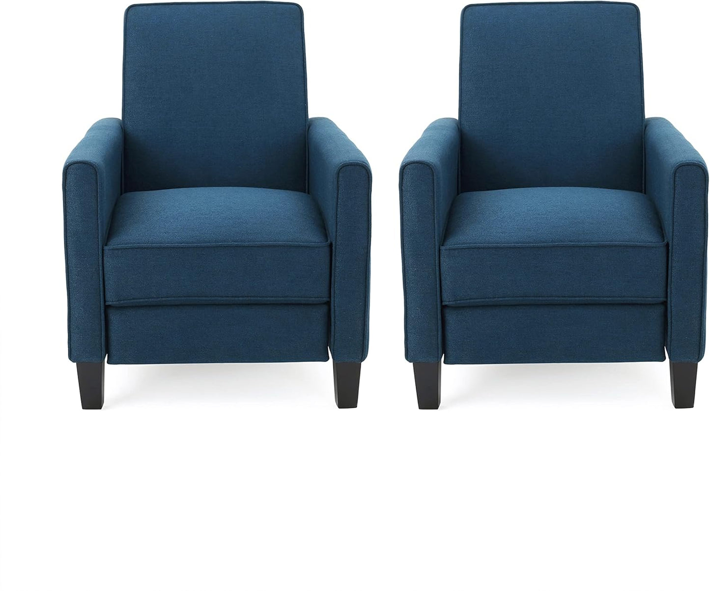 Christopher Knight Home Emmie Fabric Recliner (Set of 2), Beige, Dark Brown