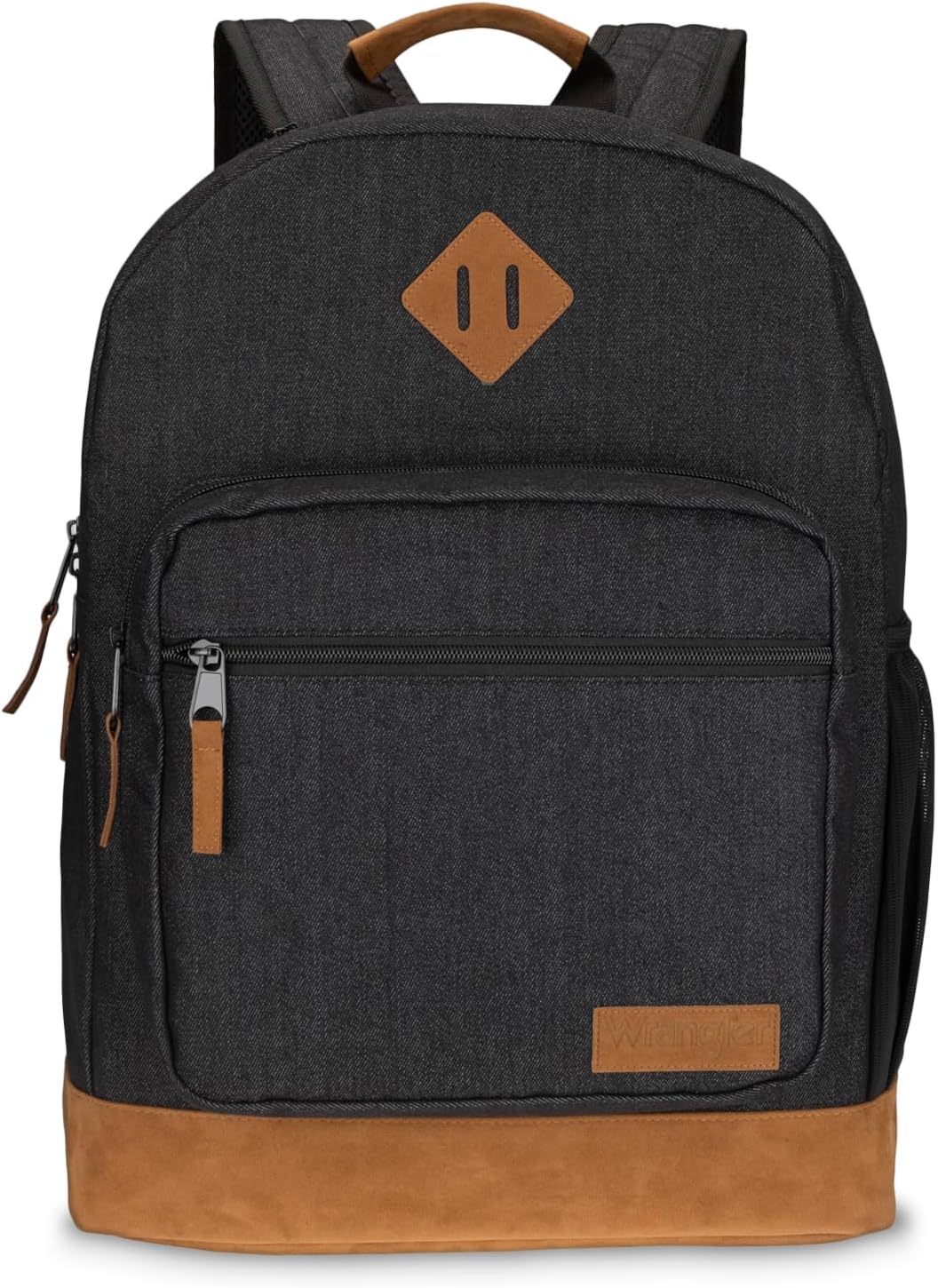 Wrangler Yellowstone Sturdy Backpack for Travel Classic Logo Water Resistant Casual Daypack for Travel with Padded Laptop Notebook Sleeve (New Retro)