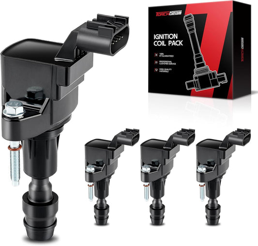Torchbeam 4 Packs Ignition Coil UF491 Fit for Chevrolet Chevy GMC Pontiac Saturn Regal Verano Equinox Terrain LaCrosse Malibu HHR Cobalt G4 G5 G6 Solstice 2.0L 2.2L 2.4 REF# UF645 D522C C1552 12638824
