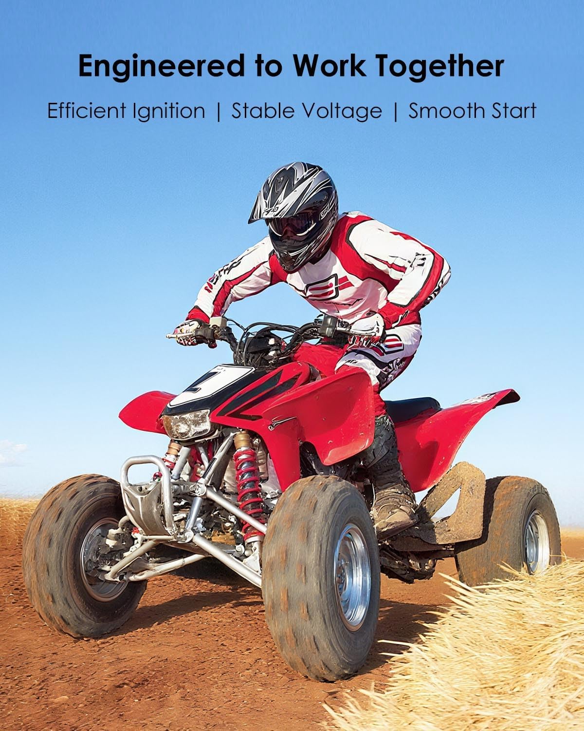 CDI Box Ignition Coil Kit Compatible with Honda Recon 250 1997-2021 TRX250TE TM TRX250EX TRX250X, CDI Box Ignition Coil Voltage Regulator Rectifier Relay Kit Replace 31600-HM8-B00