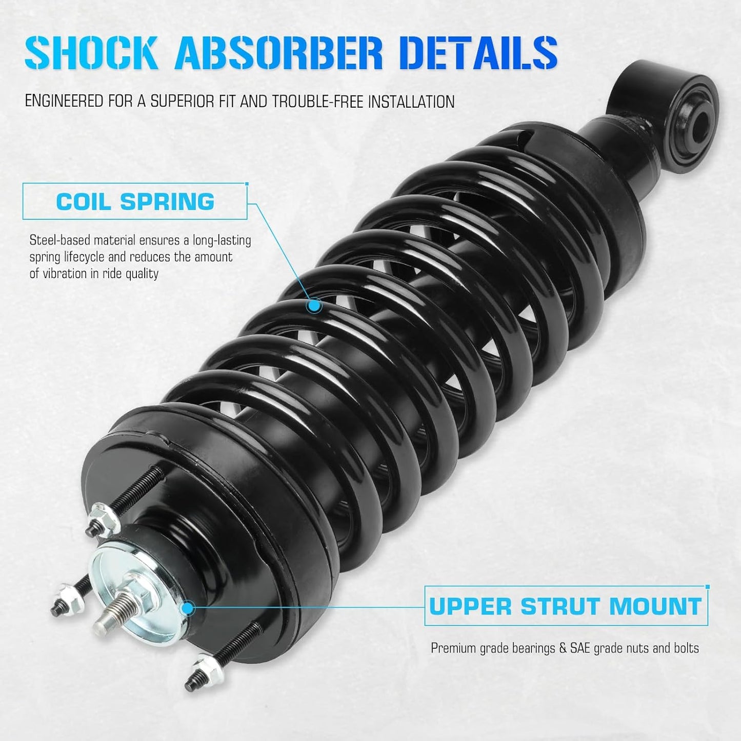 171346 Front Struts Coil Spring Compatible with 2003-2011 Ford Crown Victoria/Lincoln Town Car Sedan/Mercury Grand Marquis, Shock Absorbers - [w/o Taxi & Police Package, w/o Commercial Chassis]