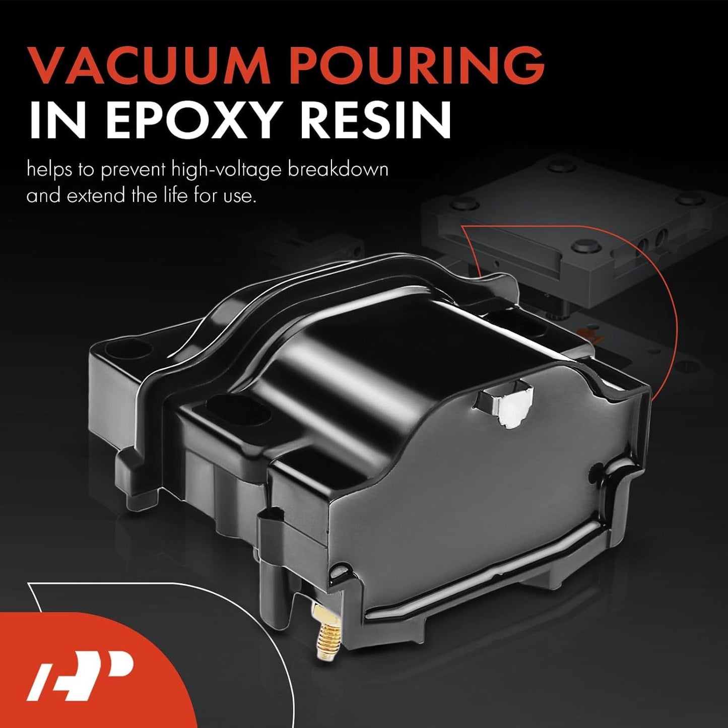 A-Premium 1 Ignition Coils with 4 Wire Compatible with Toyota Tacoma 1995-1996 2.4L 2.7L, Tacoma 1997 2.4L, 4Runner 1996 2.7L, T100 1994-1997 2.7L
