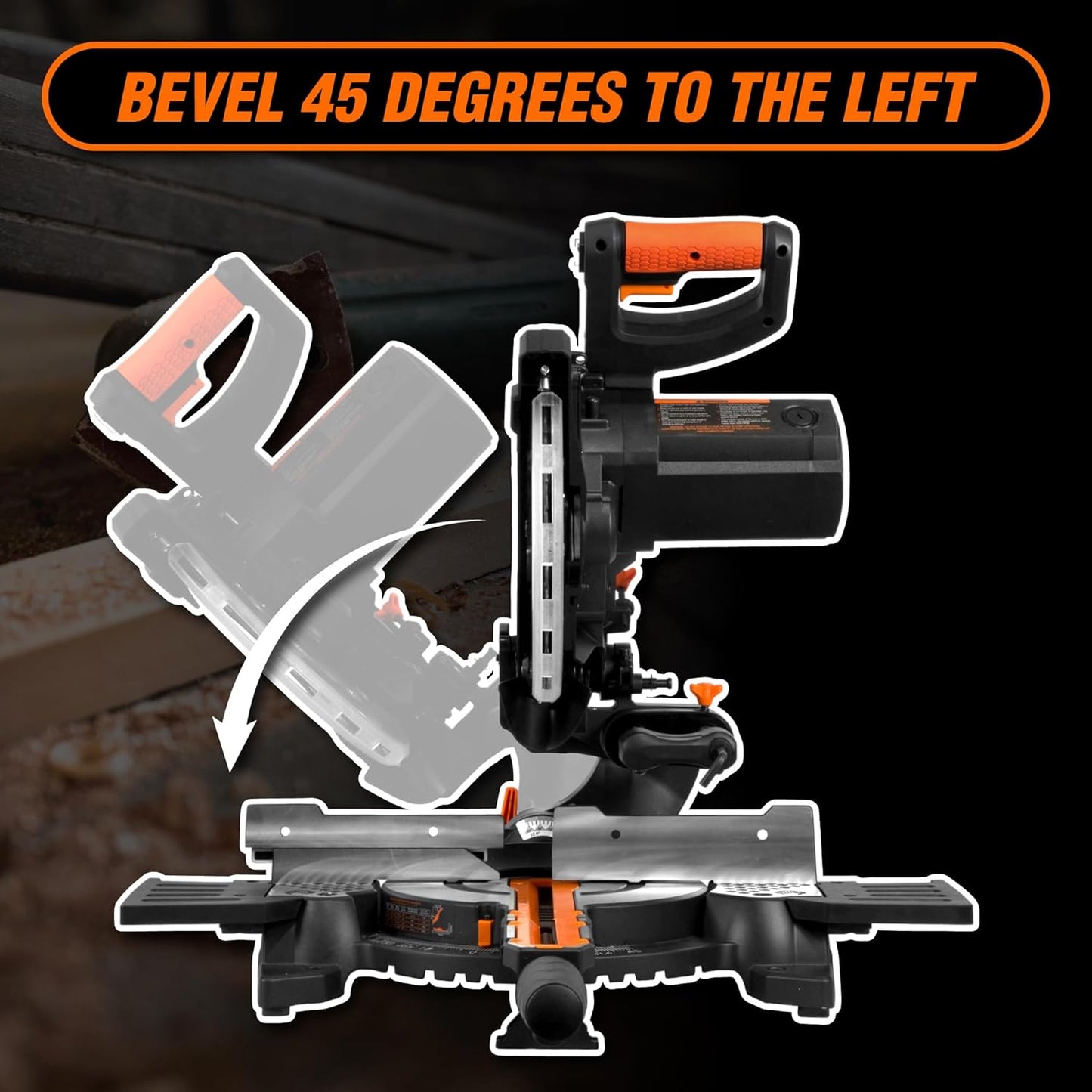 WEN 10-Inch Sliding Compound Miter Saw, Single Bevel, 15-Amp Motor with Laser (MM1011T)