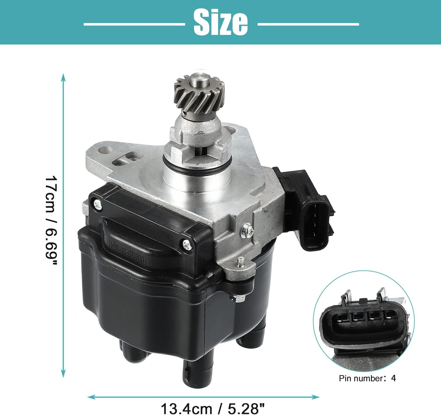 X AUTOHAUX Car Ignition Distributor for Toyota Tacoma 2.7L 1995-1997 for Toyota T100 1994-1997 1905075020 19050-75020 3177466 D9099 TY42