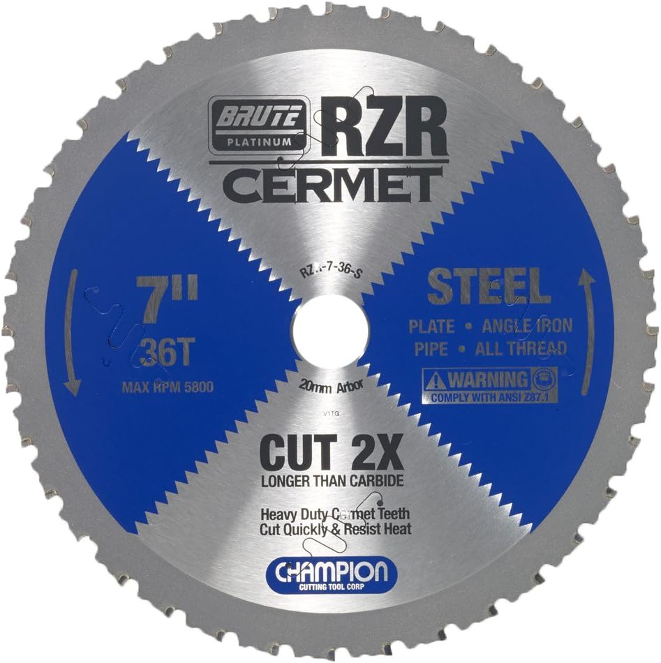 Champion Cutting Tool Corp Circular Saw Blade 114", 110T (RZR-14-110-ST)-Cut Stainless